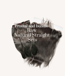 Bundle and frontal set -Straight - Raw