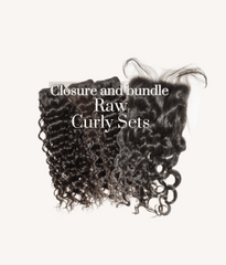 Bundle and closure set - Curly - Raw
