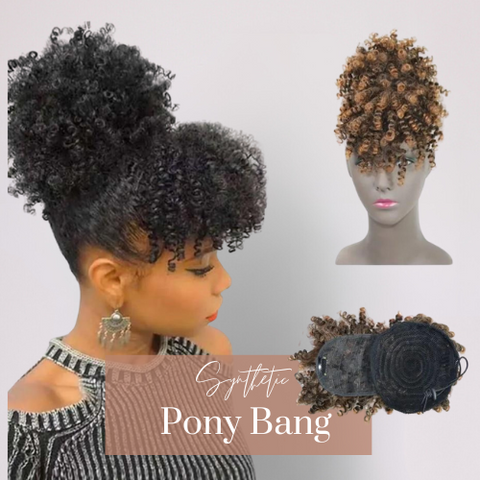 Fibre hair - Curly Pony with Bangs