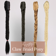 Fibre braiding hair -Claw Braided Pony